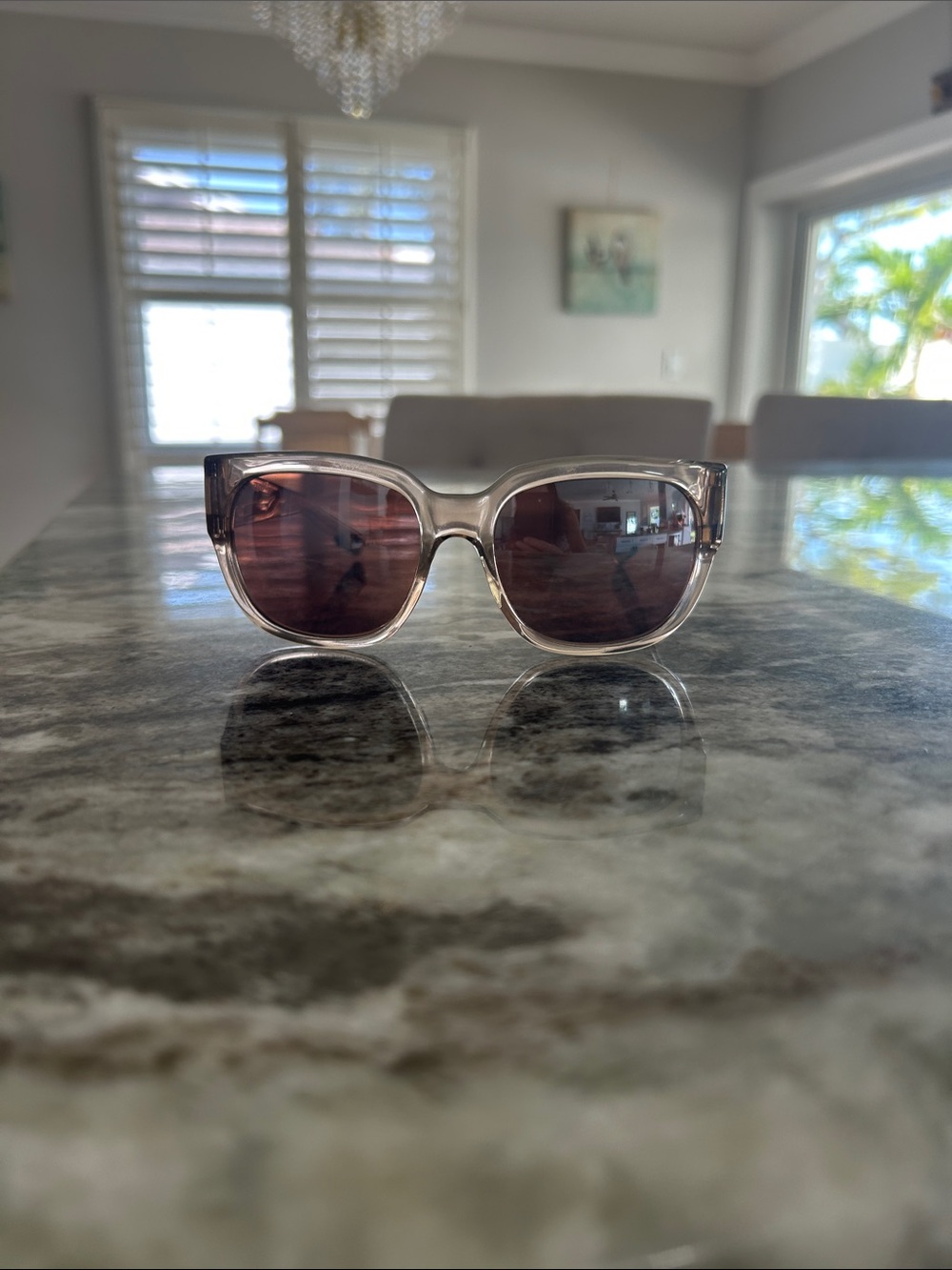Costa Waterwoman Clear Gold Transparent Frame Sunglasses
